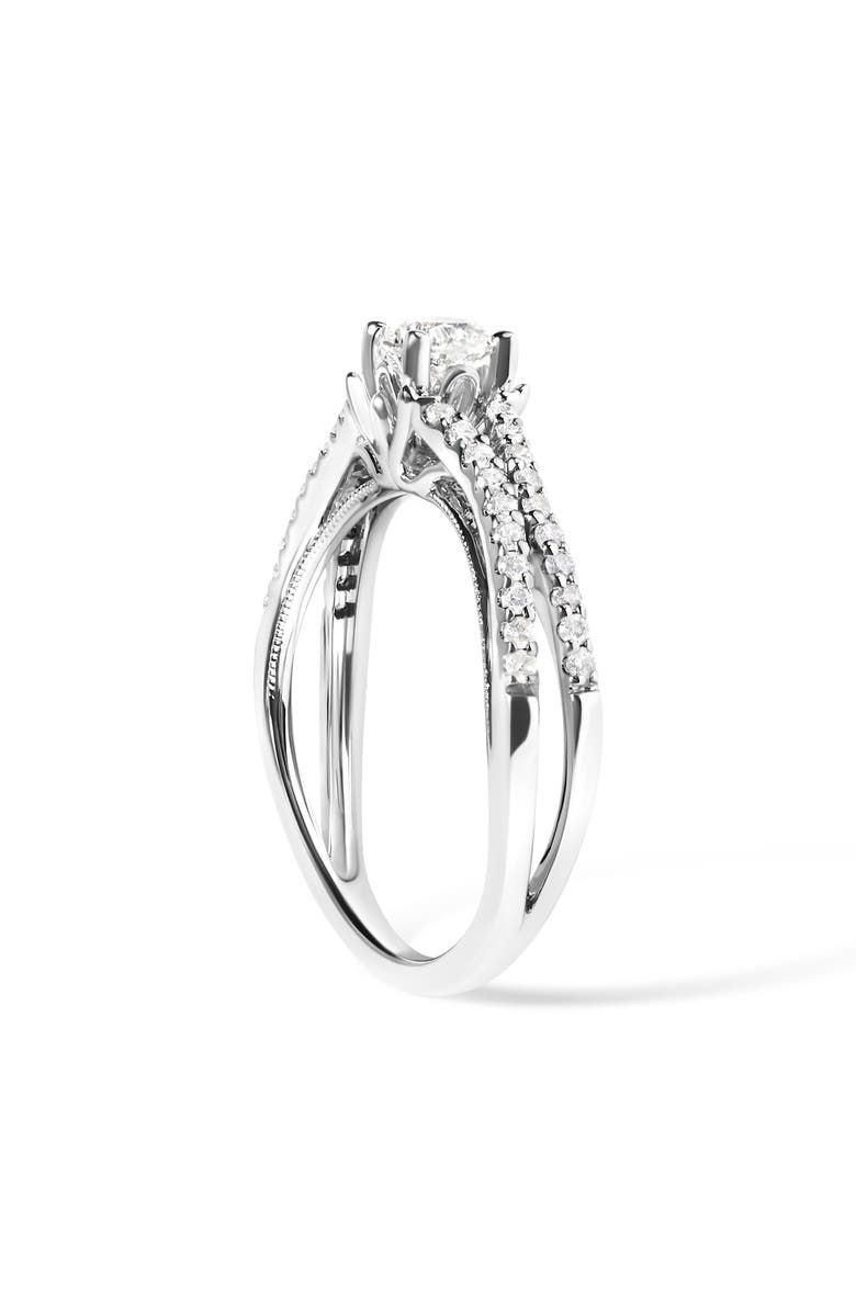 Haus of Brilliance 14K White Gold 5/8 Cttw Diamond Split Shank Engagement Ring, Alternate, color, White