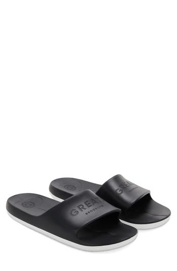 Greats Quincy Slide Sandal In Black Eva