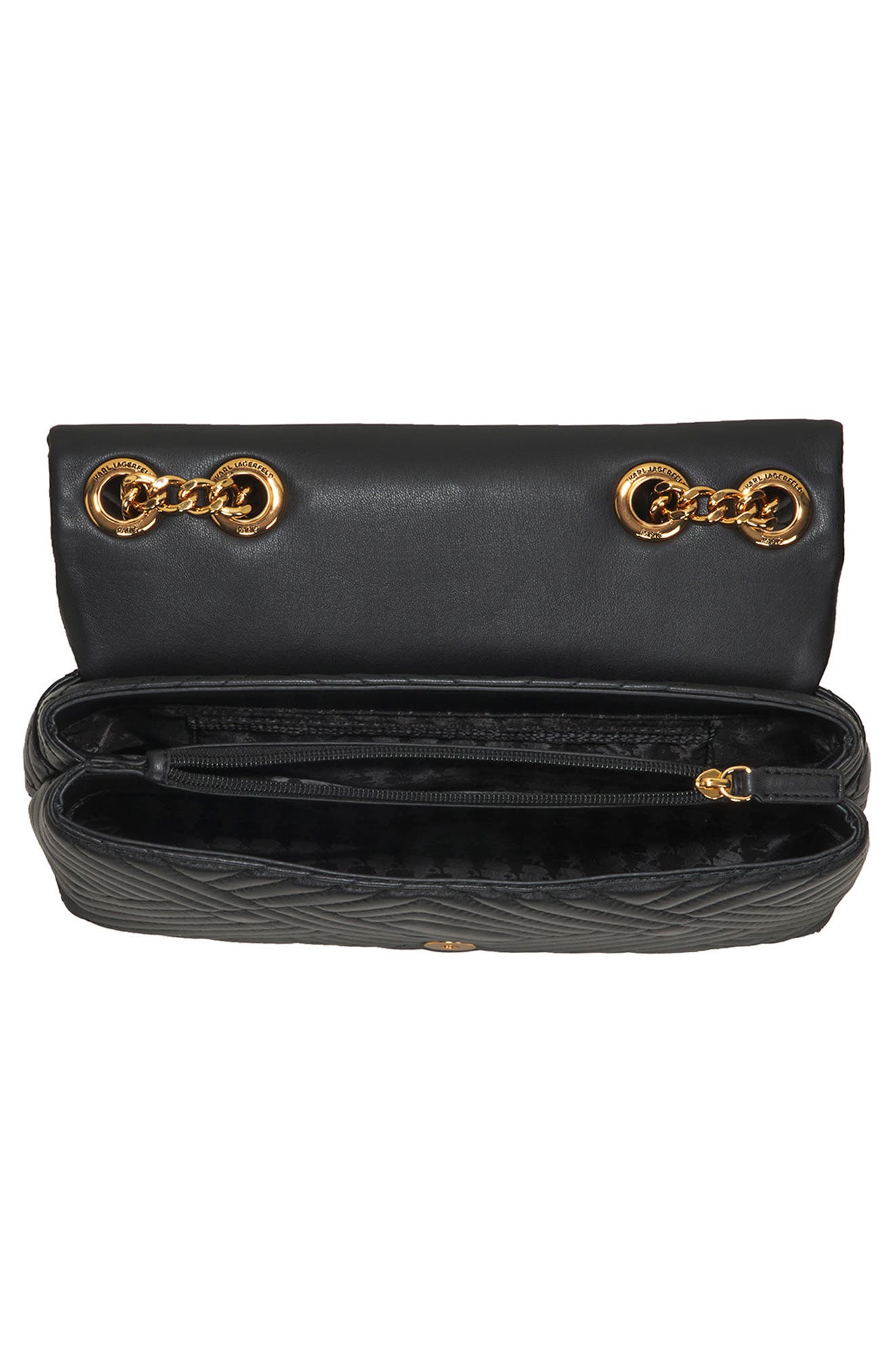 KARL LAGERFELD PARIS Lafayette Geo Quilted Shoulder Bag, Alternate, color, 