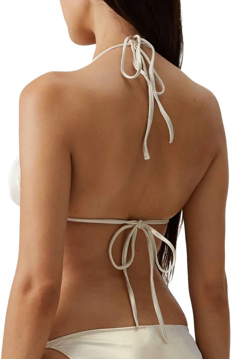 Melissa Odabash Costa Foil Triangle Bikini Top, Alternate, color,