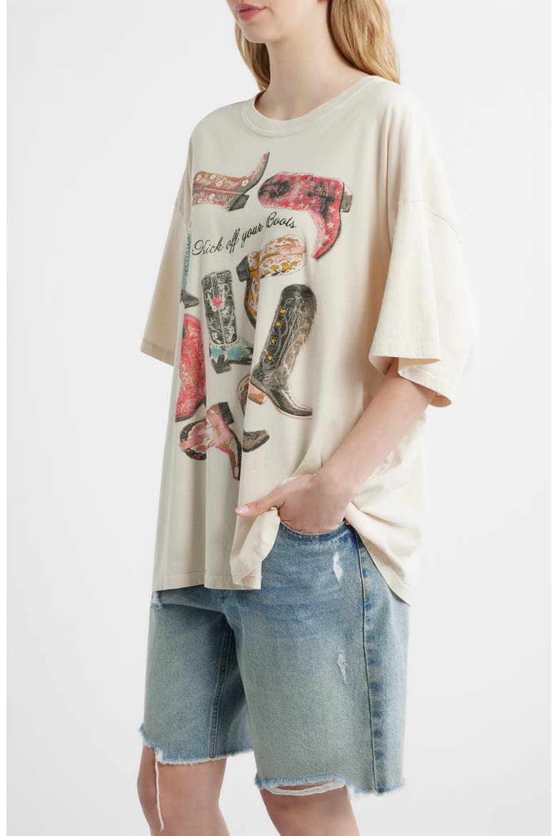 Kick Off Your Boots Graphic T-Shirt, Alternate, color, DIRTY WHITE