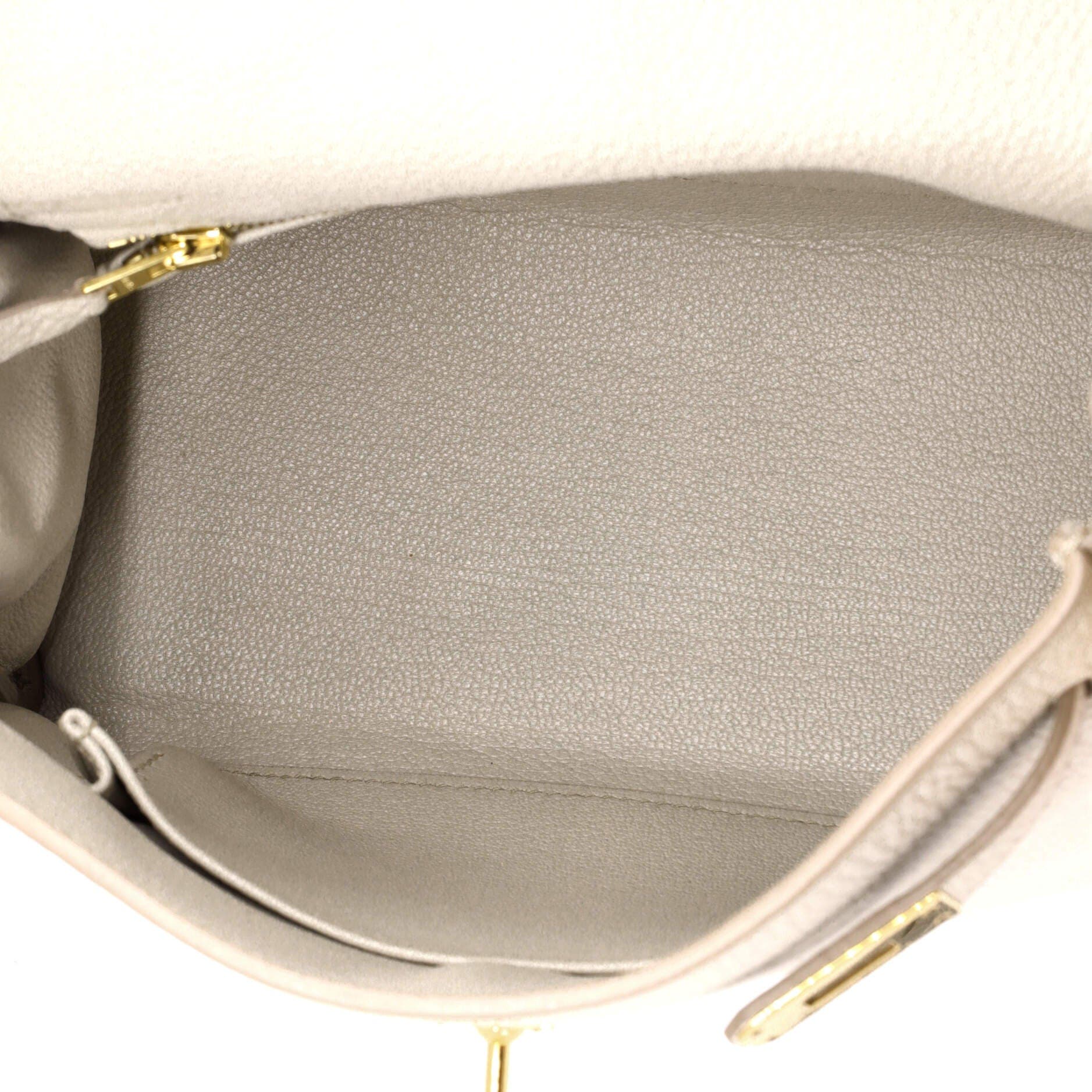 Kelly Handbag Light Togo with Gold Hardware 25, Alternate, color, White