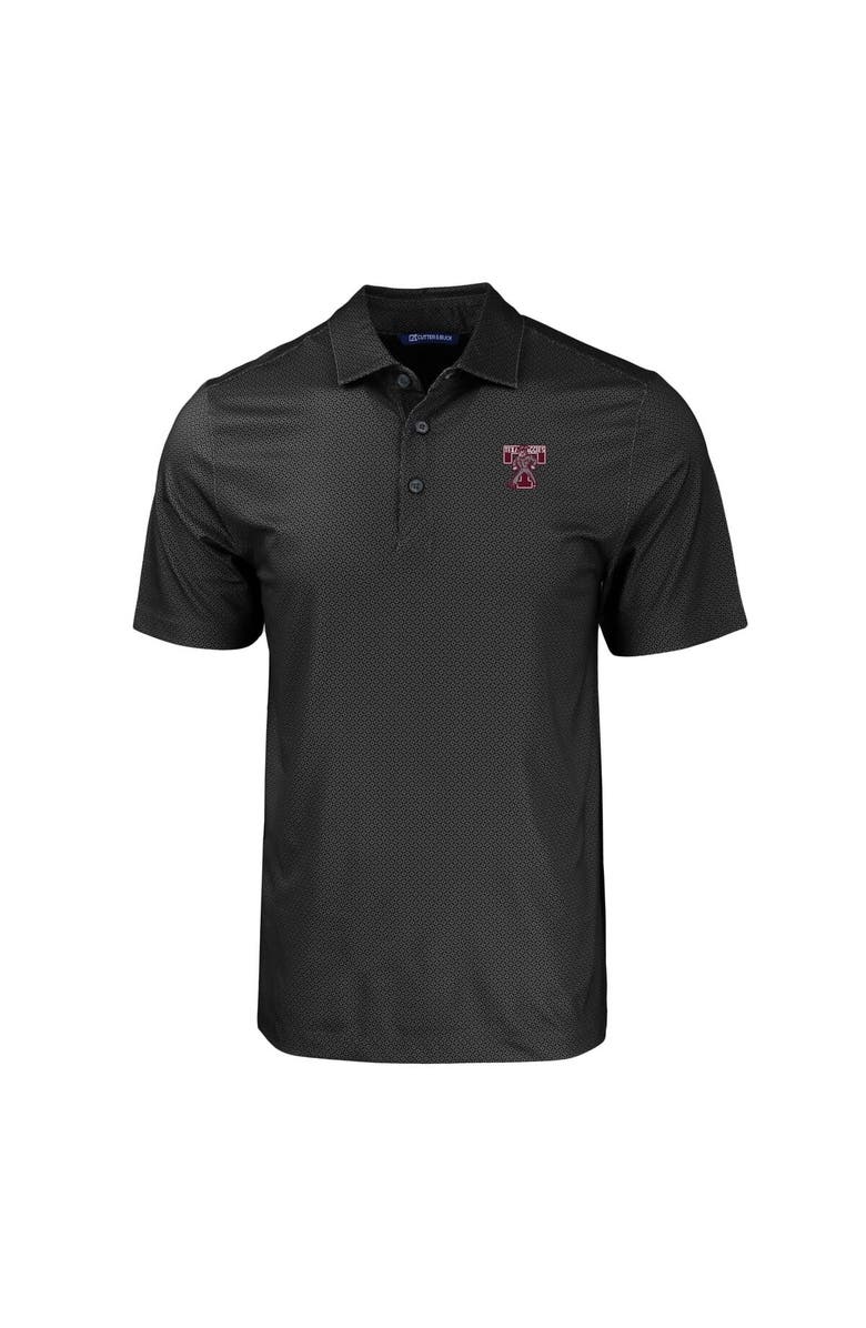 Cutter & Buck Men's Cutter & Buck  Black Texas A&M Aggies Pike Eco Tonal Geo Print Stretch Recycled Polo, Alternate, color, 