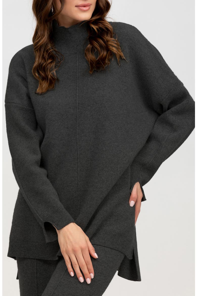 Meribel Maternity Turtleneck Sweater, Main, color, OXFORD