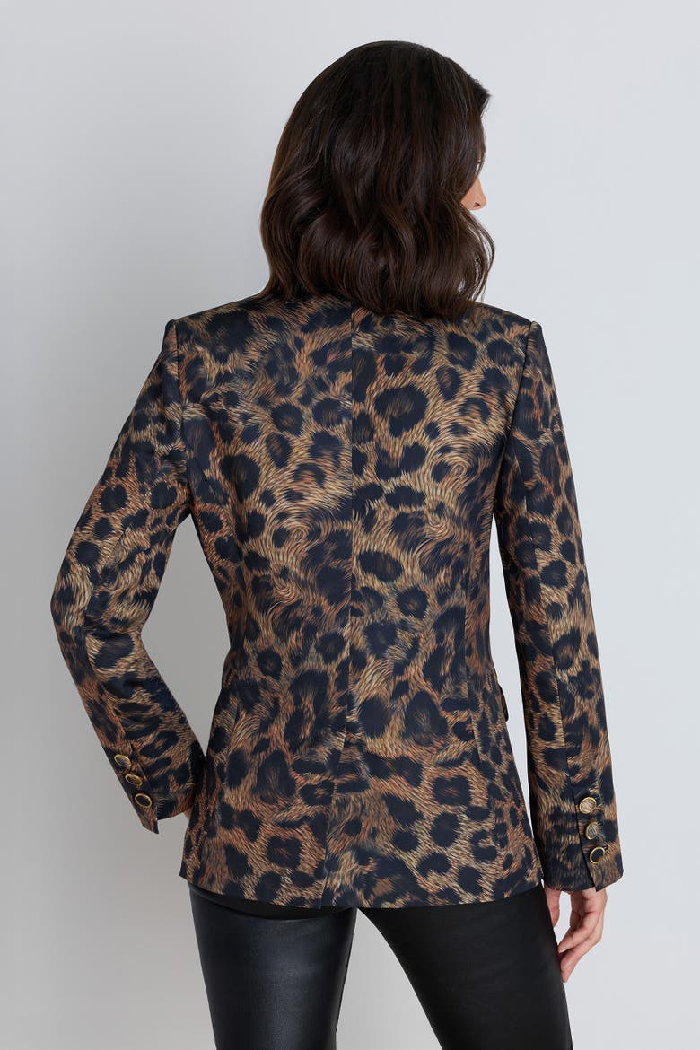 Cheryl Single Breasted Blazer, Alternate, color, Leopard