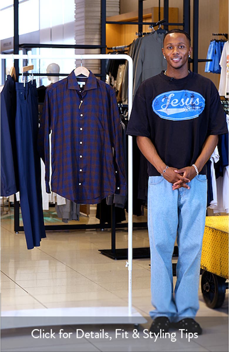 Carr Check Soft Cotton Button-Up Shirt, sales video thumbnail