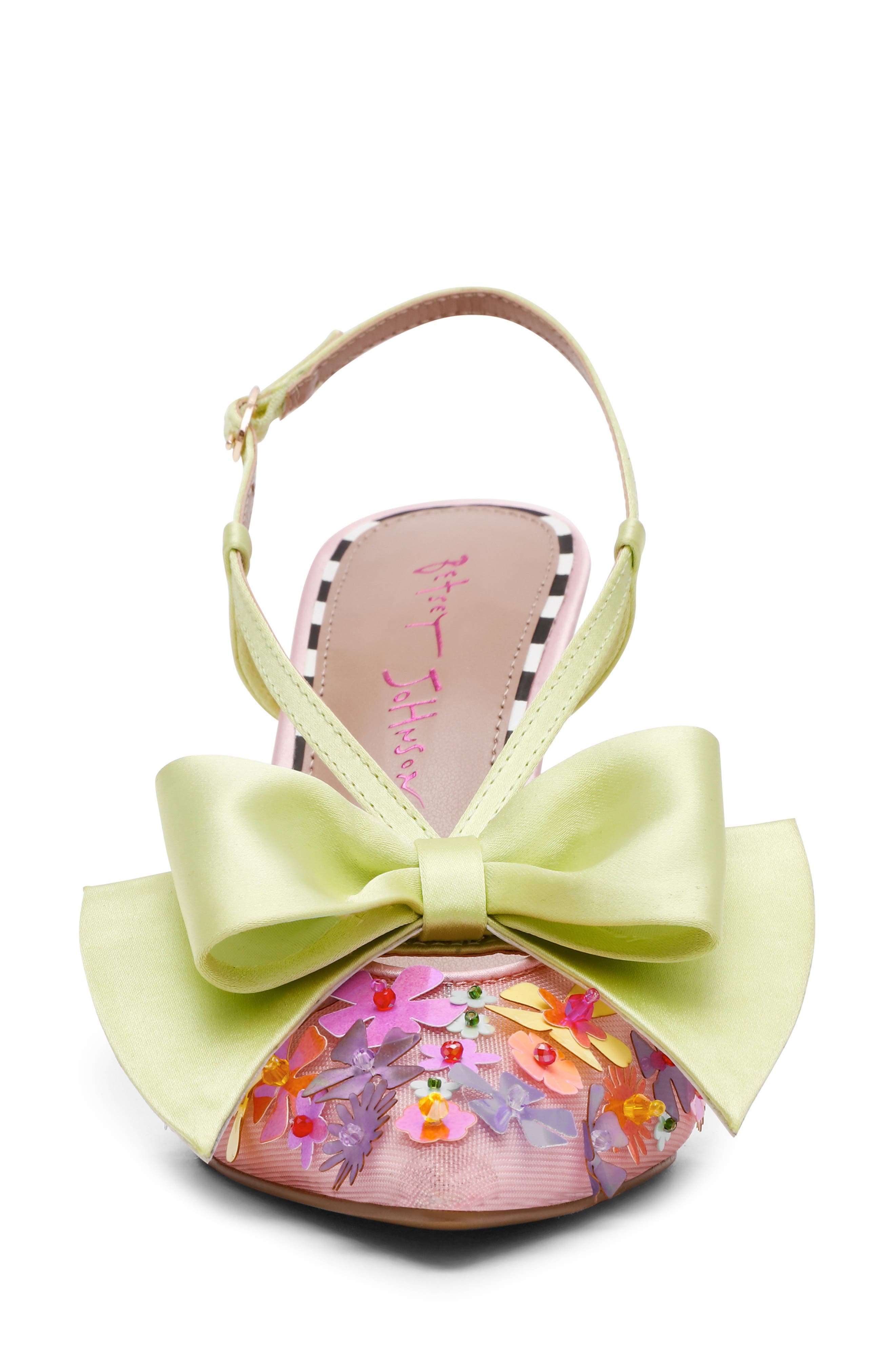 Betsey Johnson Melissa Slingback Pump, Alternate, color, Pink Multi