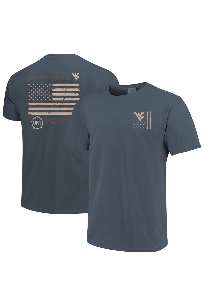 Men's  Navy West Virginia Mountaineers Comfort Colors OHT Camo Overlay T-Shirt, Main, color, Navy