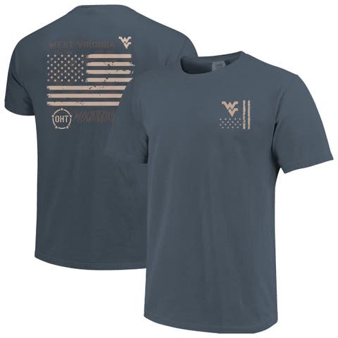 Men's  Navy West Virginia Mountaineers Comfort Colors OHT Camo Overlay T-Shirt