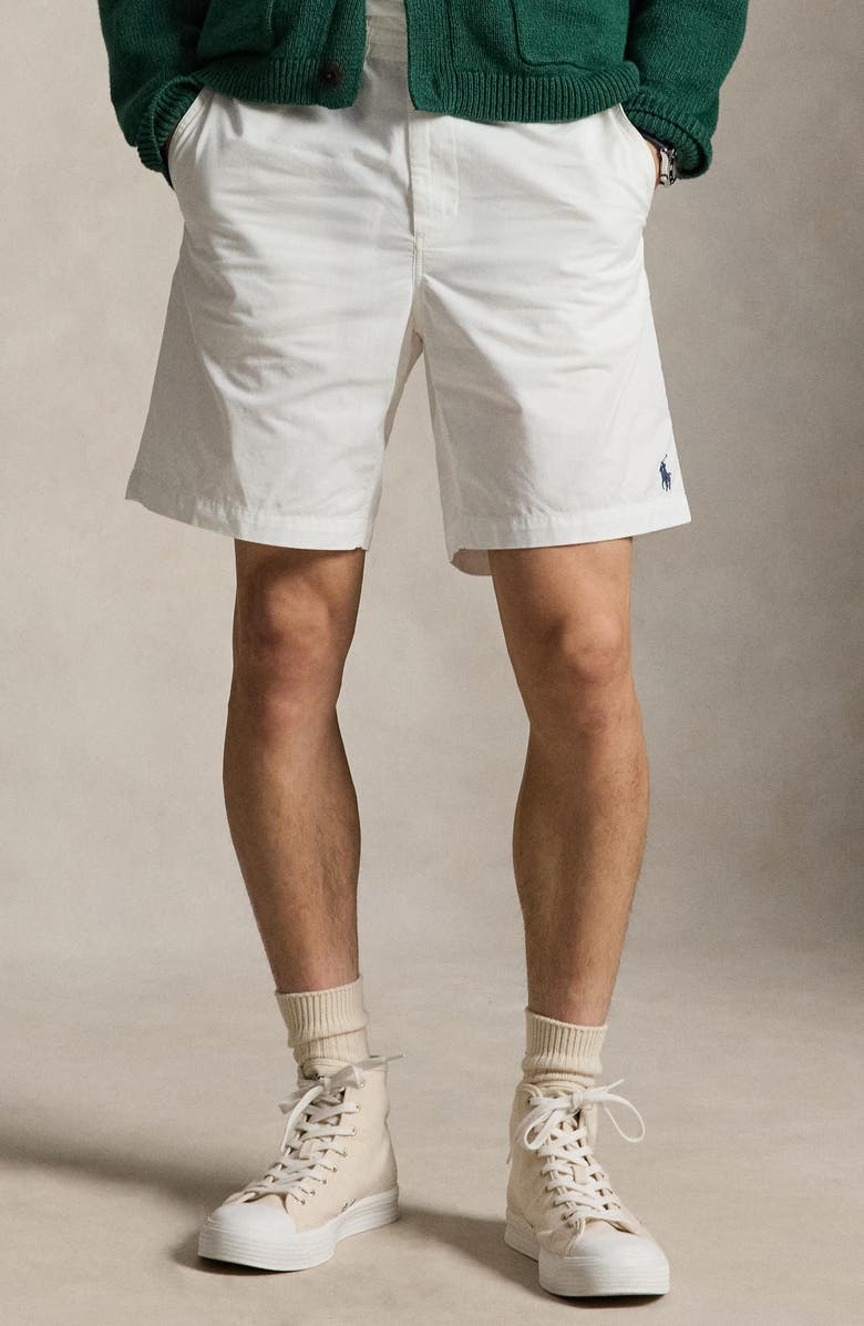 Polo Ralph Lauren Prepster Cotton Twill Chino Shorts, Alternate, color, Ceramic White
