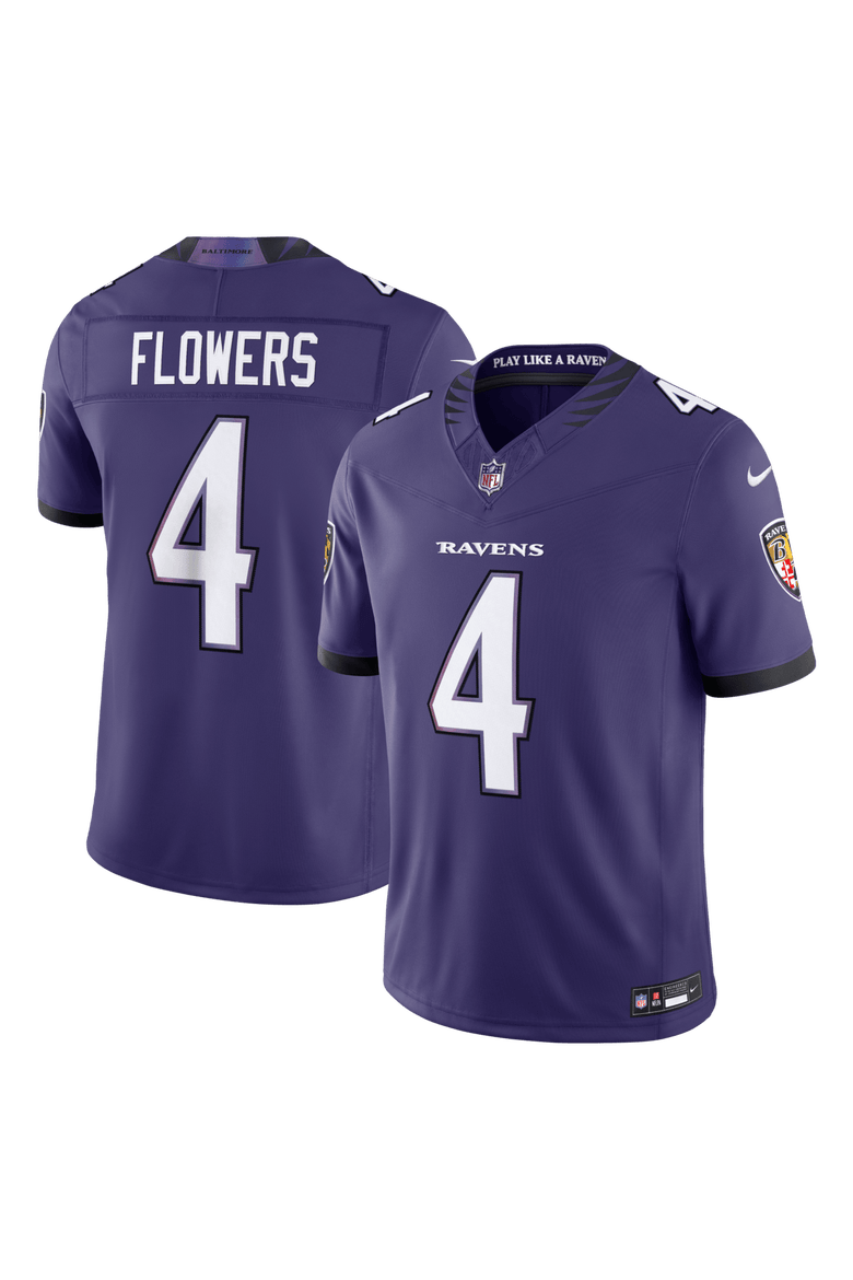 Men's Nike Zay Flowers Purple Baltimore Ravens Vapor F.U.S.E. Stitched Limited Jersey, Main, color, Purple