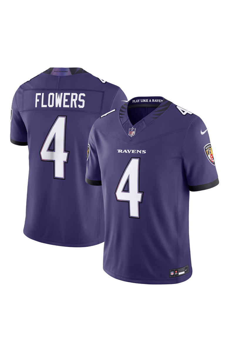 Nike Men's Nike Zay Flowers Purple Baltimore Ravens Vapor F.U.S.E. Stitched Limited Jersey, Main, color, Purple