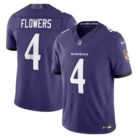 Men's Nike Zay Flowers Purple Baltimore Ravens Vapor F.U.S.E. Stitched Limited Jersey