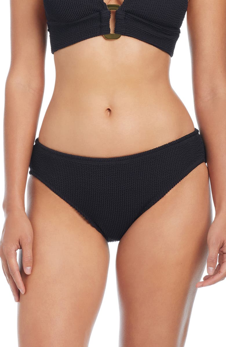 BLEU by Rod Beattie Pucker Up Seersucker Hipster Bikini Bottoms, Main, color,