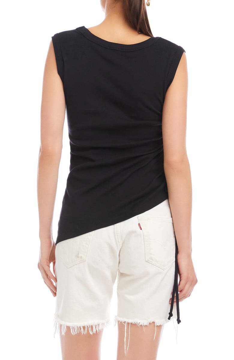 FIFTEEN TWENTY Tia Side Shirred Rib Tank, Alternate, color, Black