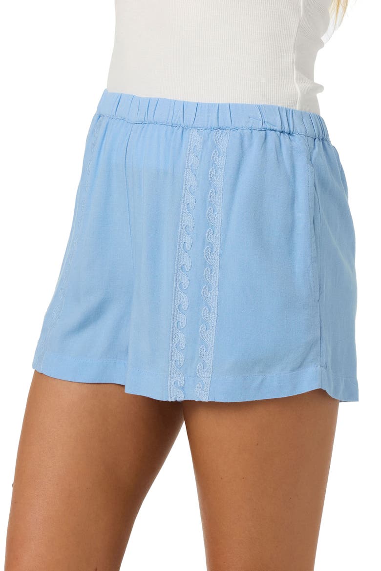 Farren Linen Blend Shorts, Alternate, color, BLUE GLASS