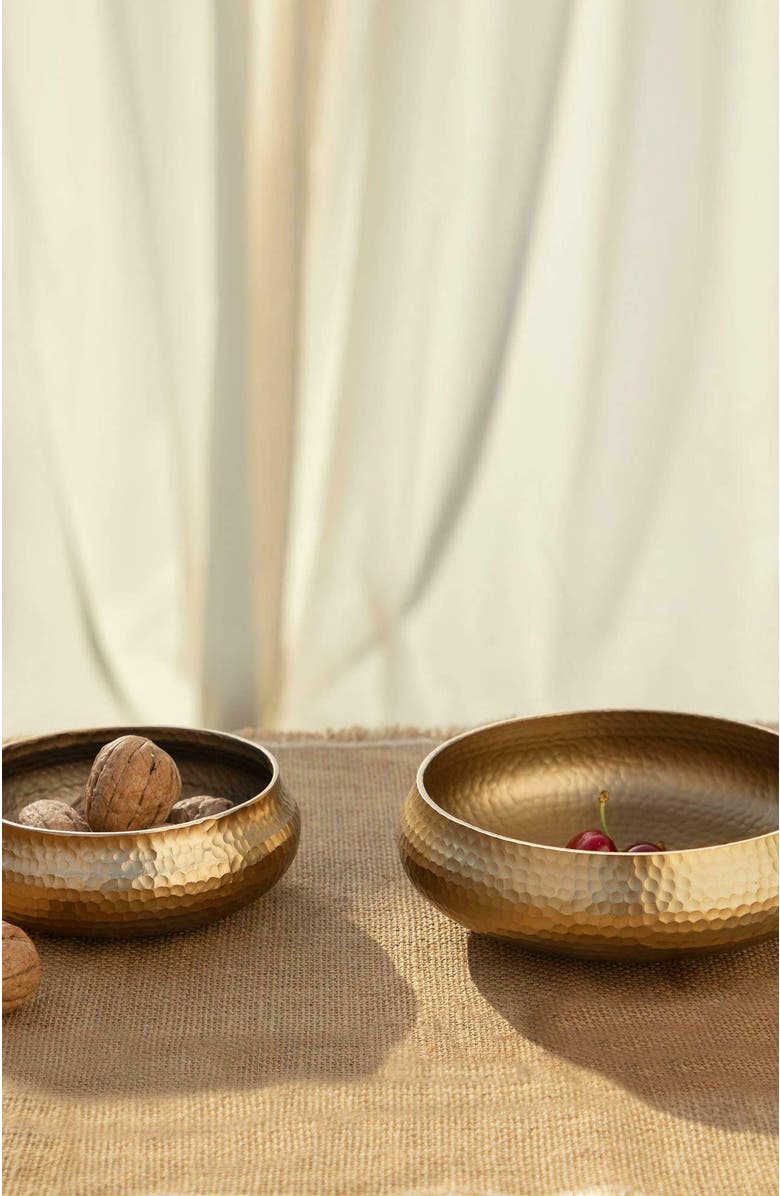 The Collective Snack Bowls Assorted Set of 2, Main, color, Antique Brass