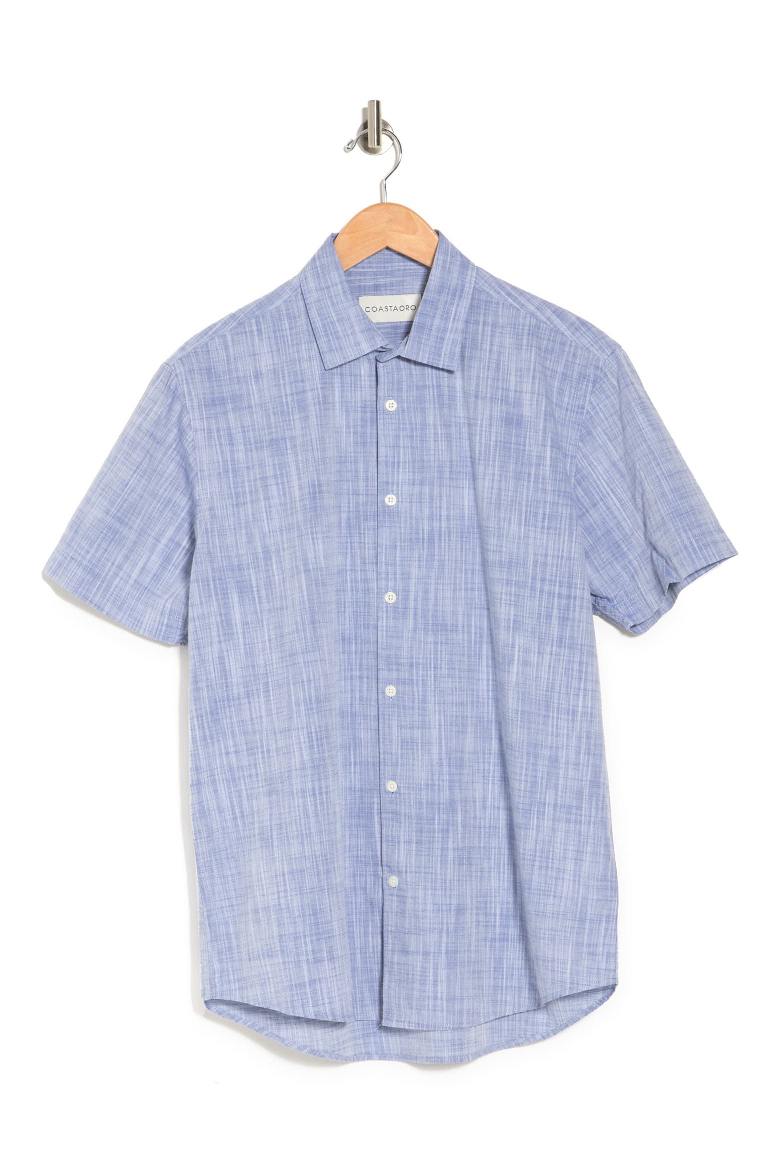 Short Line Model Coastaoro Woven Short Sleeve Cotton Shirt (Men) | Nordstromrack