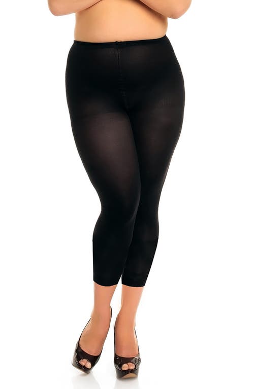 Glamory Hosiery Velvet 80 Leggings In Black