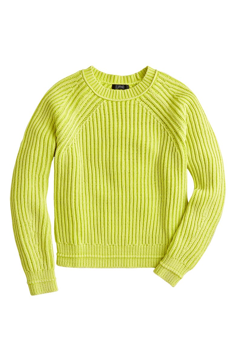 J.Crew Garment Washed Crewneck Sweater, Main, color, 