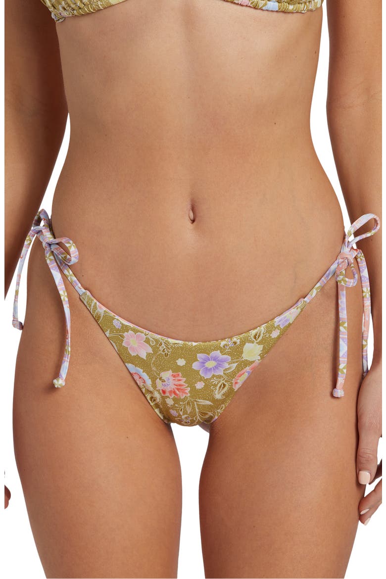 Feelin' Peaceful Maya Reversible Side Tie Bikini Bottoms, Alternate, color, PINK MULTI