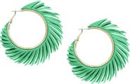 OLIVIA WELLES Fringe Hoop Earrings
