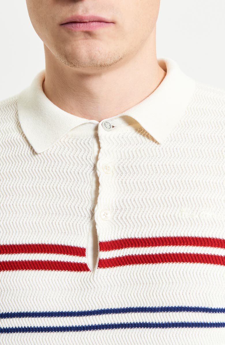 Ben Sherman Herringbone Stripe Polo Sweater, Alternate, color, 