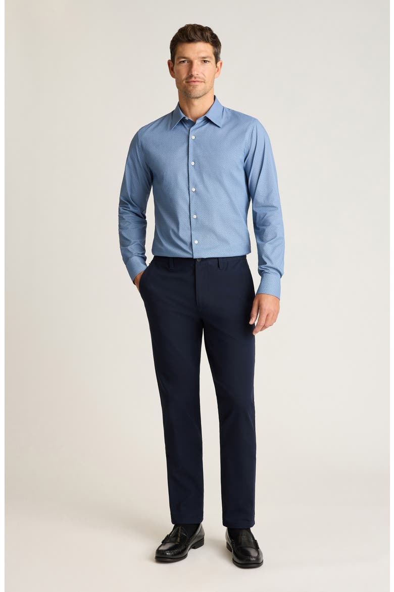 Tech Slim Fit Geo Print Performance Button-Up Shirt, Alternate, color, GREVILLE TEXTURE