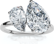 Bliss Diamond 3Ct Toi Et Moi Pear Shape Diamond Ring 14k Gold Lab Grown