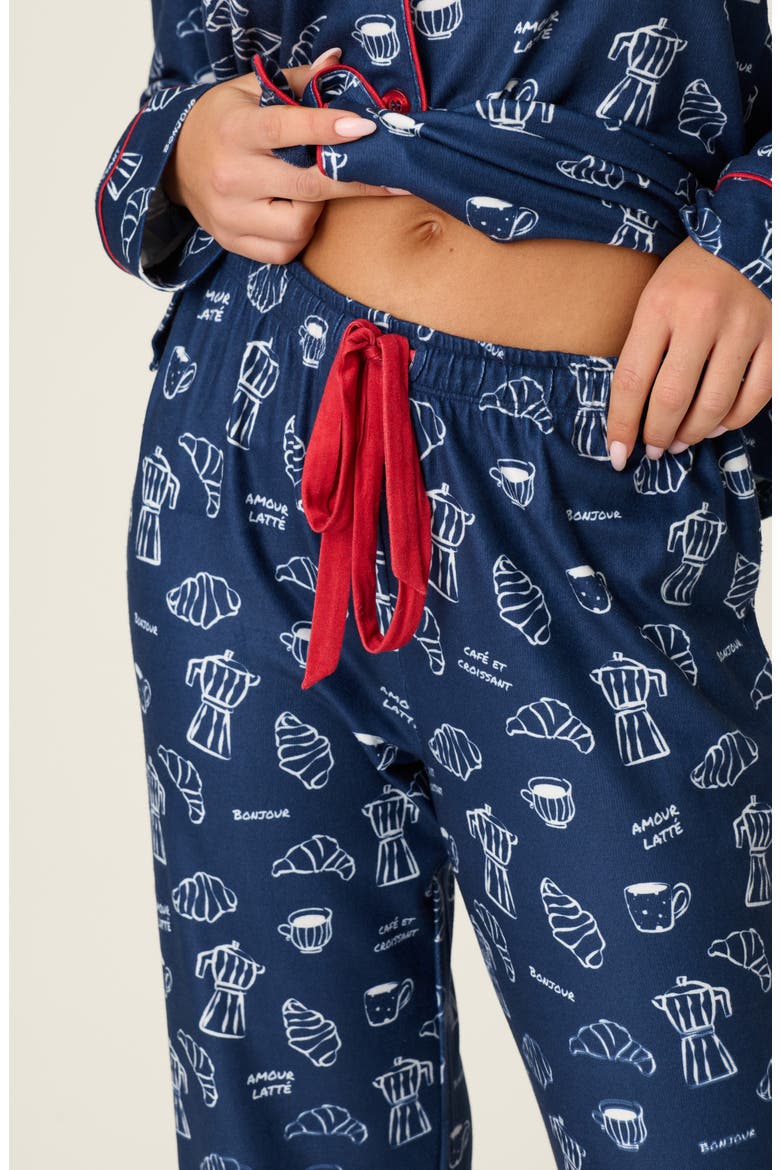 Bonjour Babe Pajamas, Alternate, color, DEEP NAVY