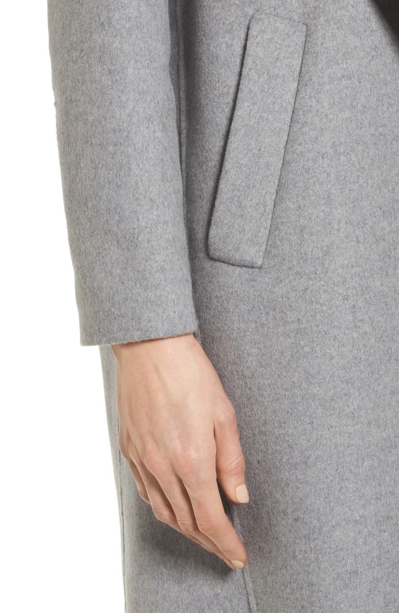 Eliza J Double Face Wool Blend Boyfriend Coat, Alternate, color,