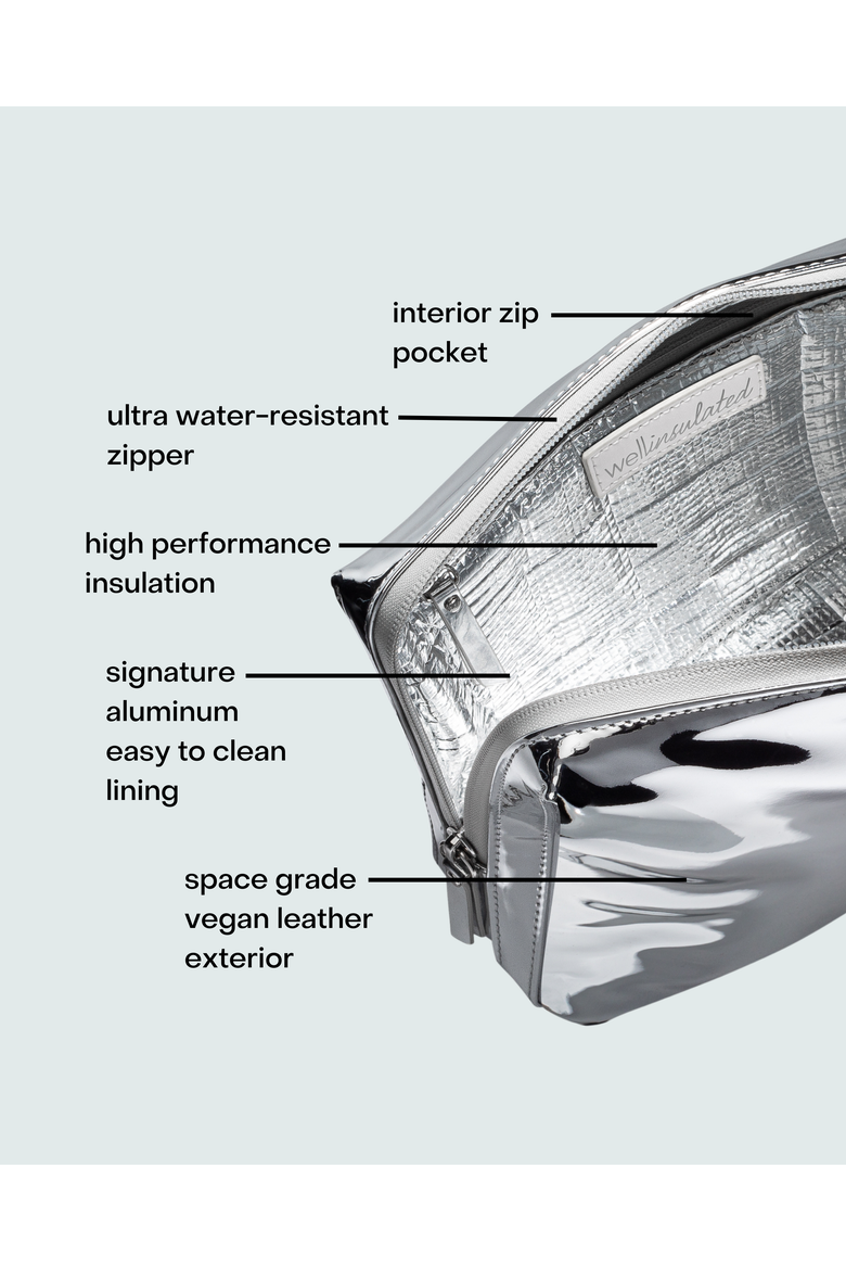 Performance Beauty Bag, Alternate, color, Silver