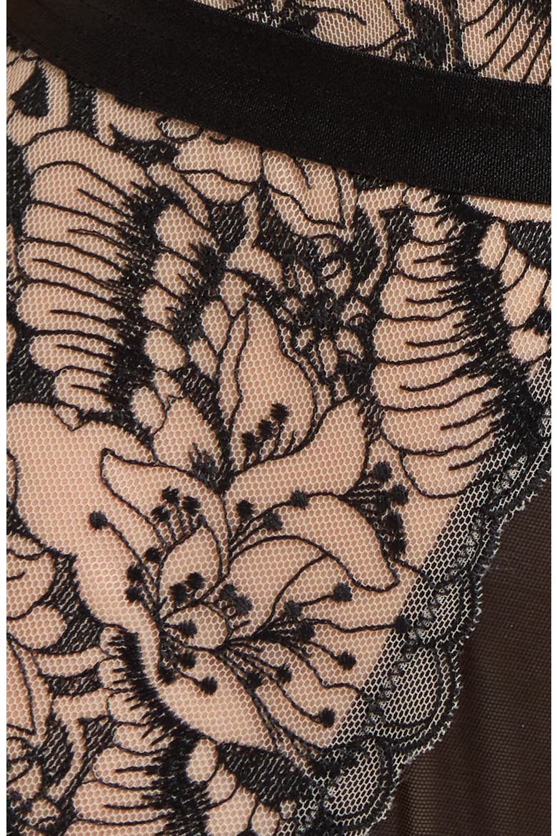 Delphine Embroidered Bodysuit, Alternate, color, BLACK