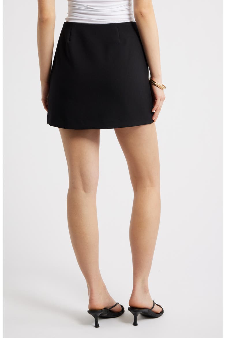 The Icon Midrise Mini Skort, Alternate, color, BLACK