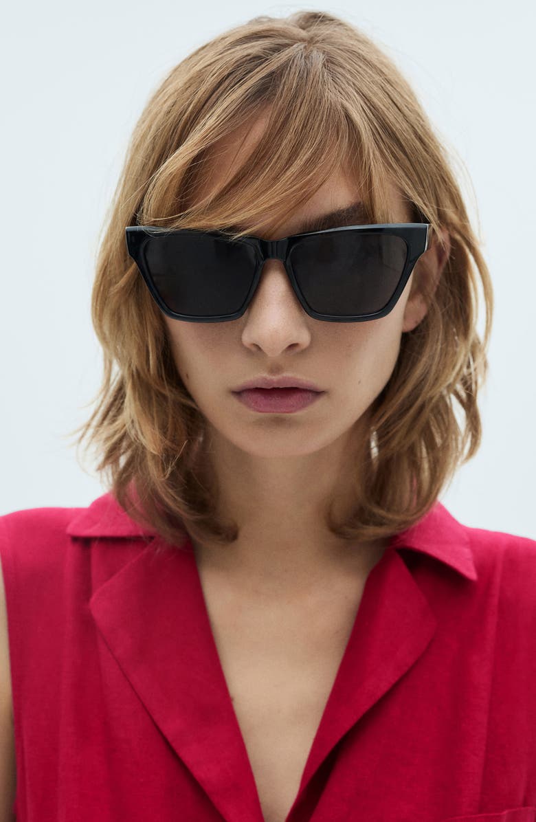 MANGO Tie Waist Sleeveless Midi Shirtdress, Alternate, color, Fuchsia