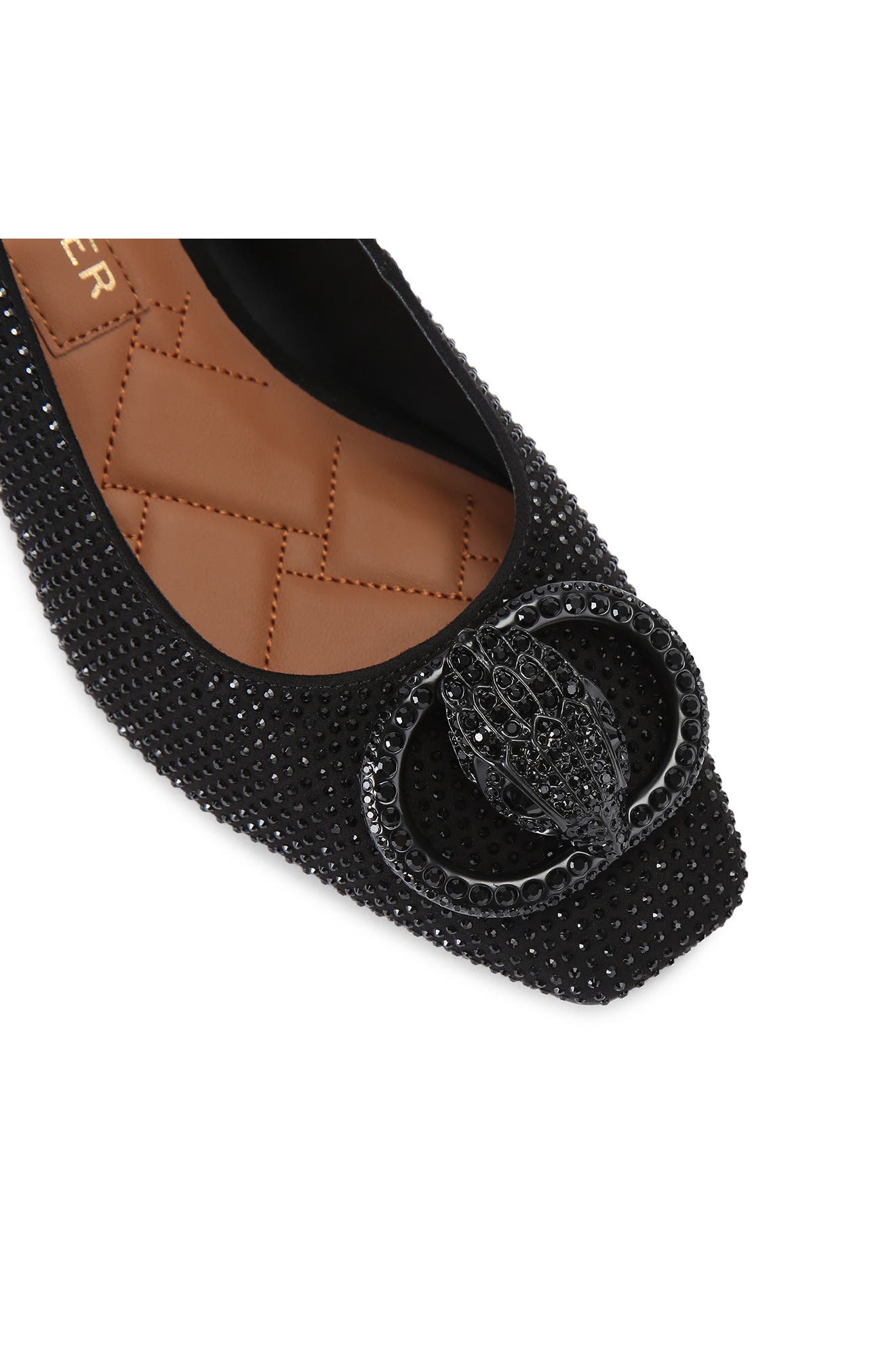Chelsea Eagle Slingback Pump, Alternate, color, BLACK