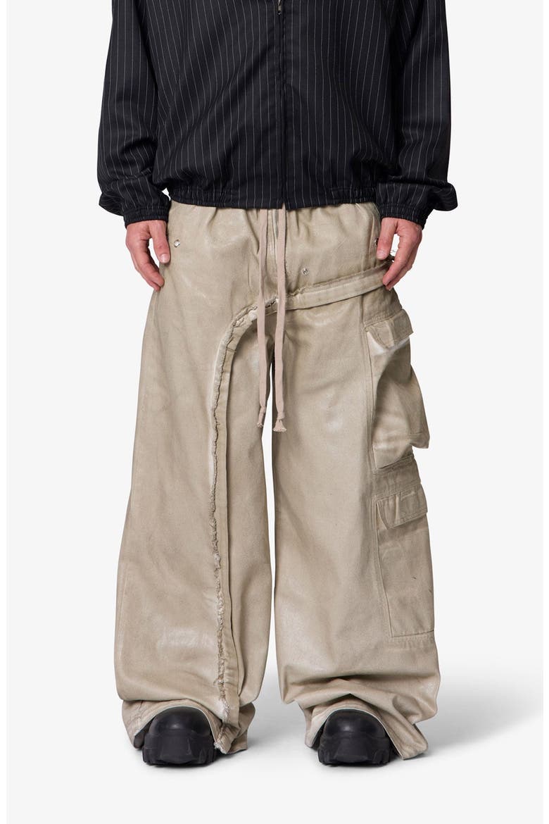 Rave Seam Cargo Wide Leg Pants, Main, color, TAN