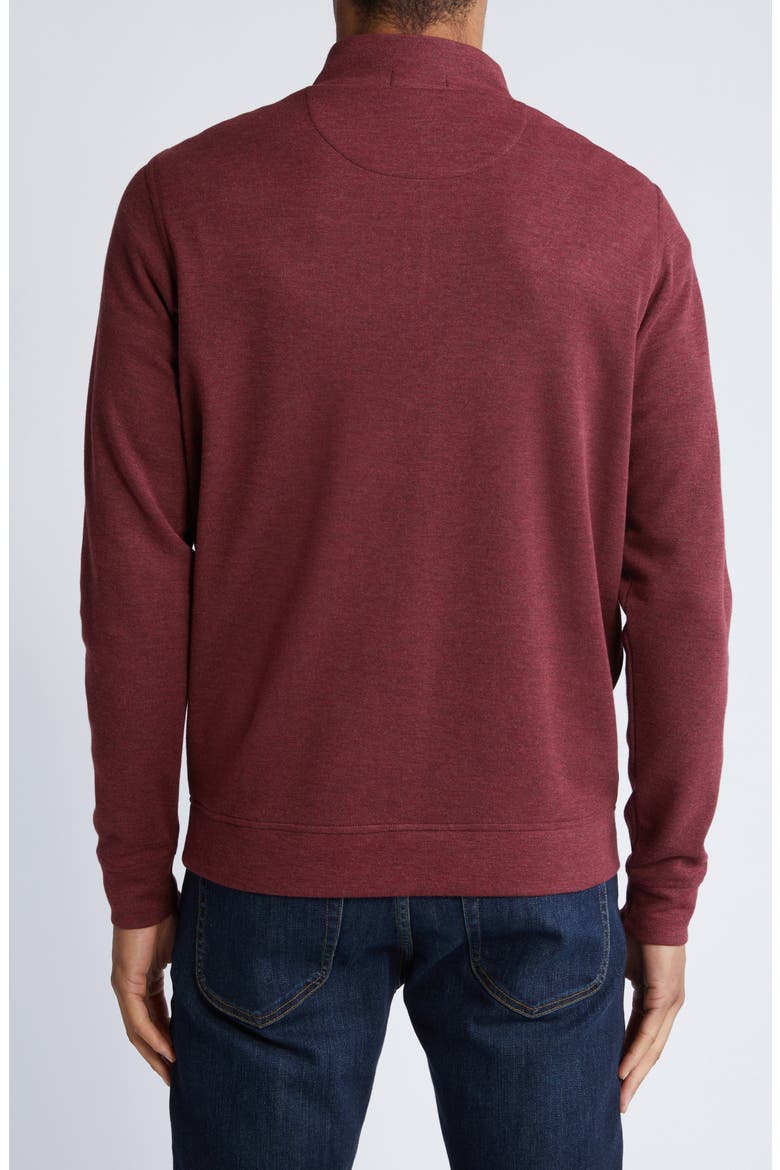Crown Comfort Piqué Quarter Zip Pullover, Alternate, color, CURRANT