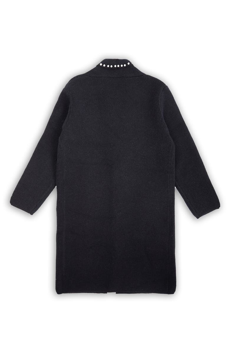 SAACHI Faux Pearl Cardigan Jacket, Alternate, color, Black