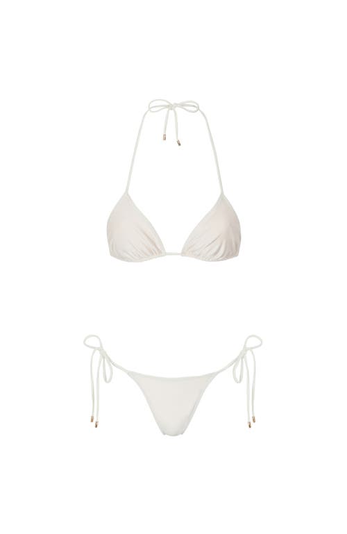 Sunkissed Le Triangle Swim Top In Coco White