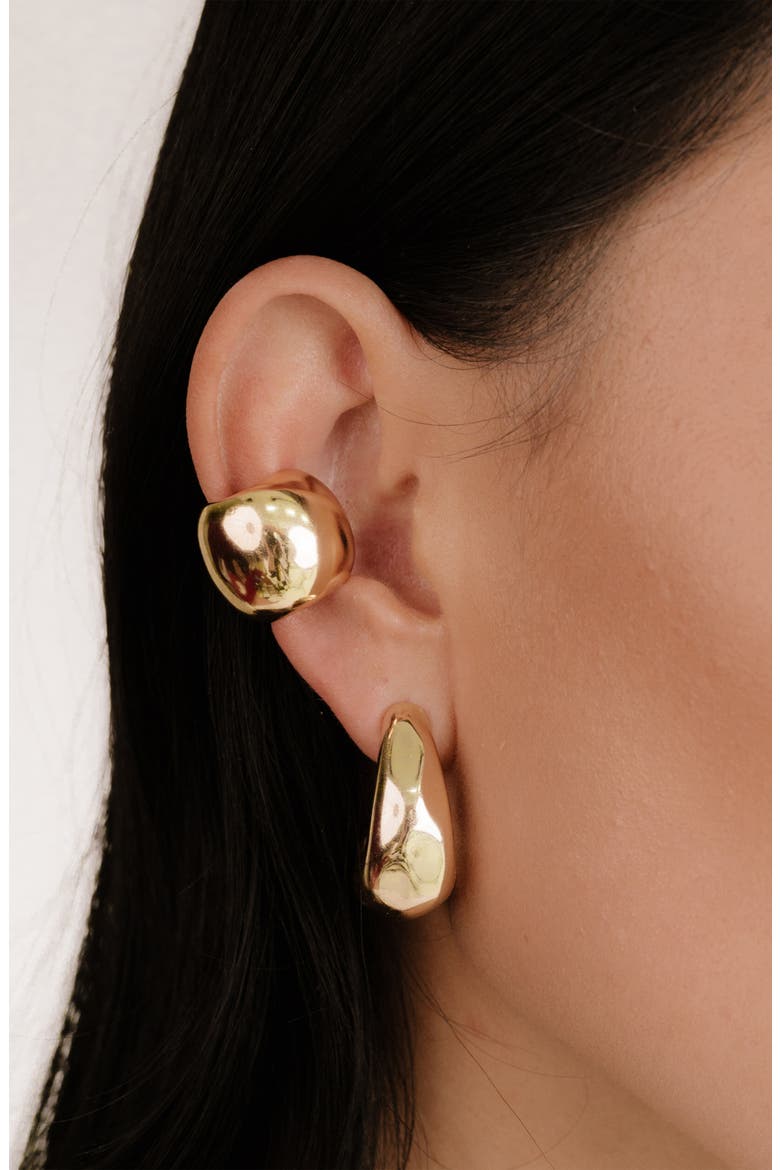 Chunky Ear Cuff, Alternate, color, GOLD