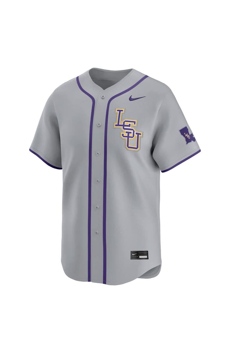 Nike Men's Nike Gray LSU Tigers Limited Road Wordmark Jersey, Alternate, color, Gray