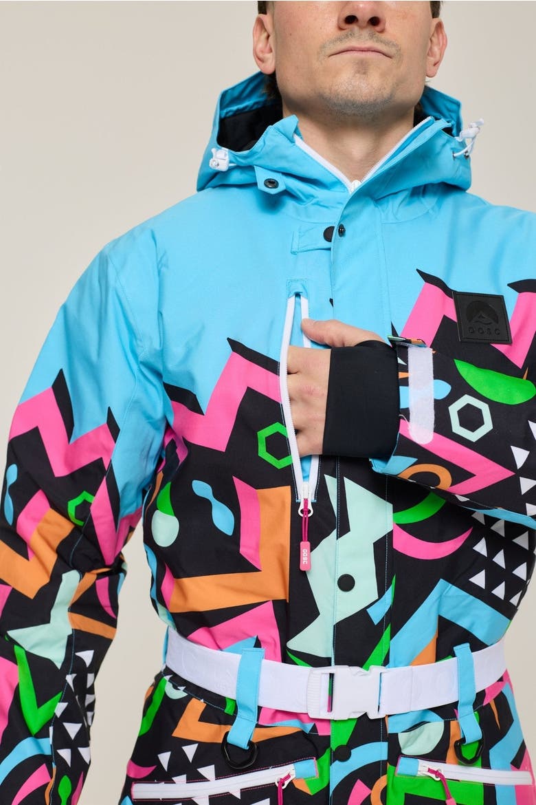 Nutscracker 2.0 Ski Suit Men's, Alternate, color, Black with neon pink