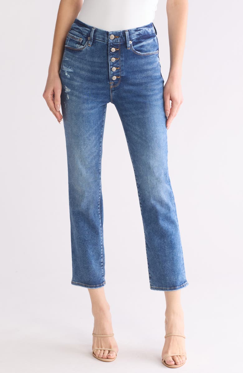 Good American Always Fits Good Legs Straight Leg Jeans, Main, color, 