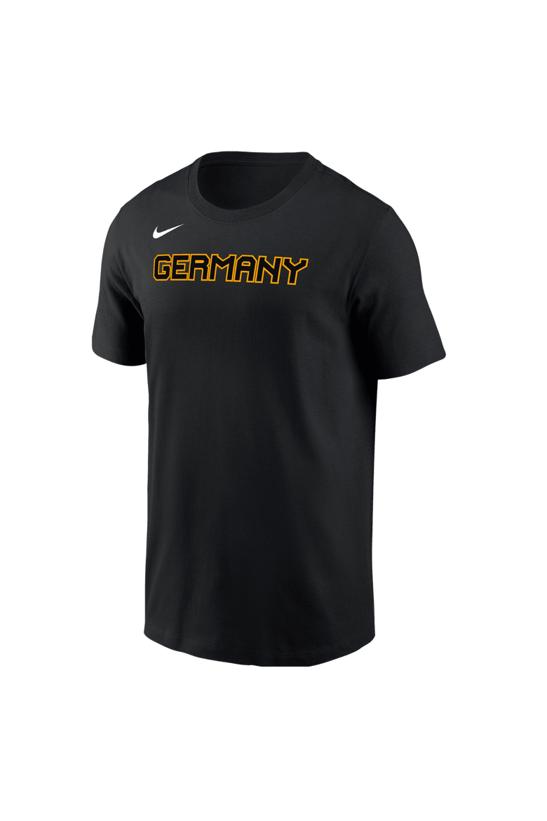 Men's Nike Leon Draisaitl Black Germany Hockey 2026 Name & Number T-Shirt, Alternate, color, Black