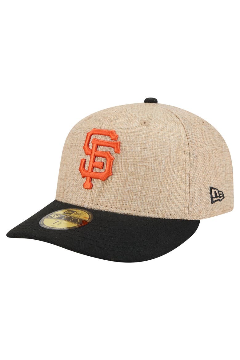 Men's New Era  Natural/Black San Francisco Giants Twine 59FIFTY Fitted Hat, Main, color, Natural
