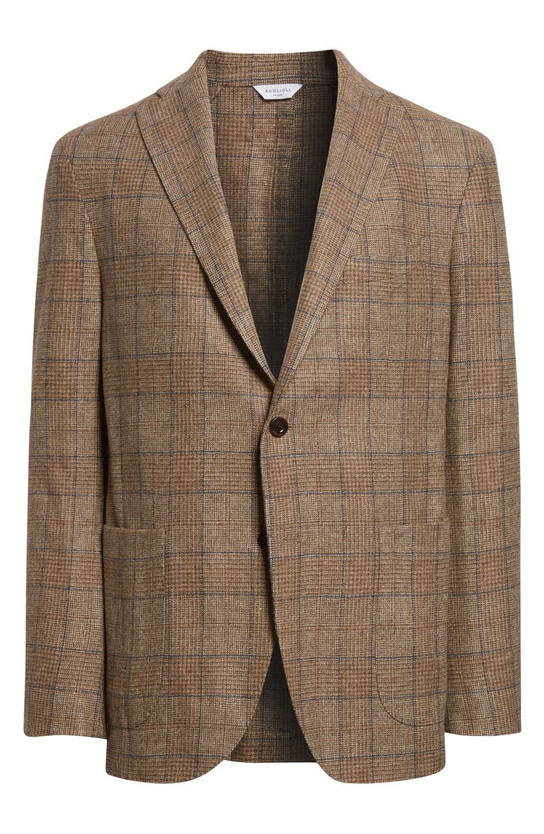 Boglioli K-Jacket Check Wool Sport Coat, Alternate, color, Beige