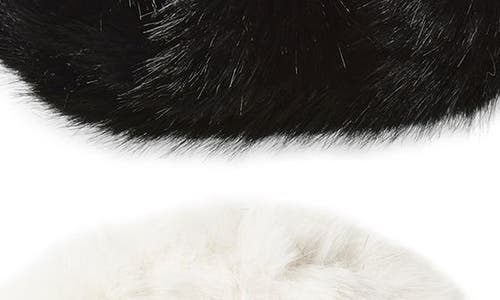 Tasha 2-pack Faux Fur Scrunchies In Black