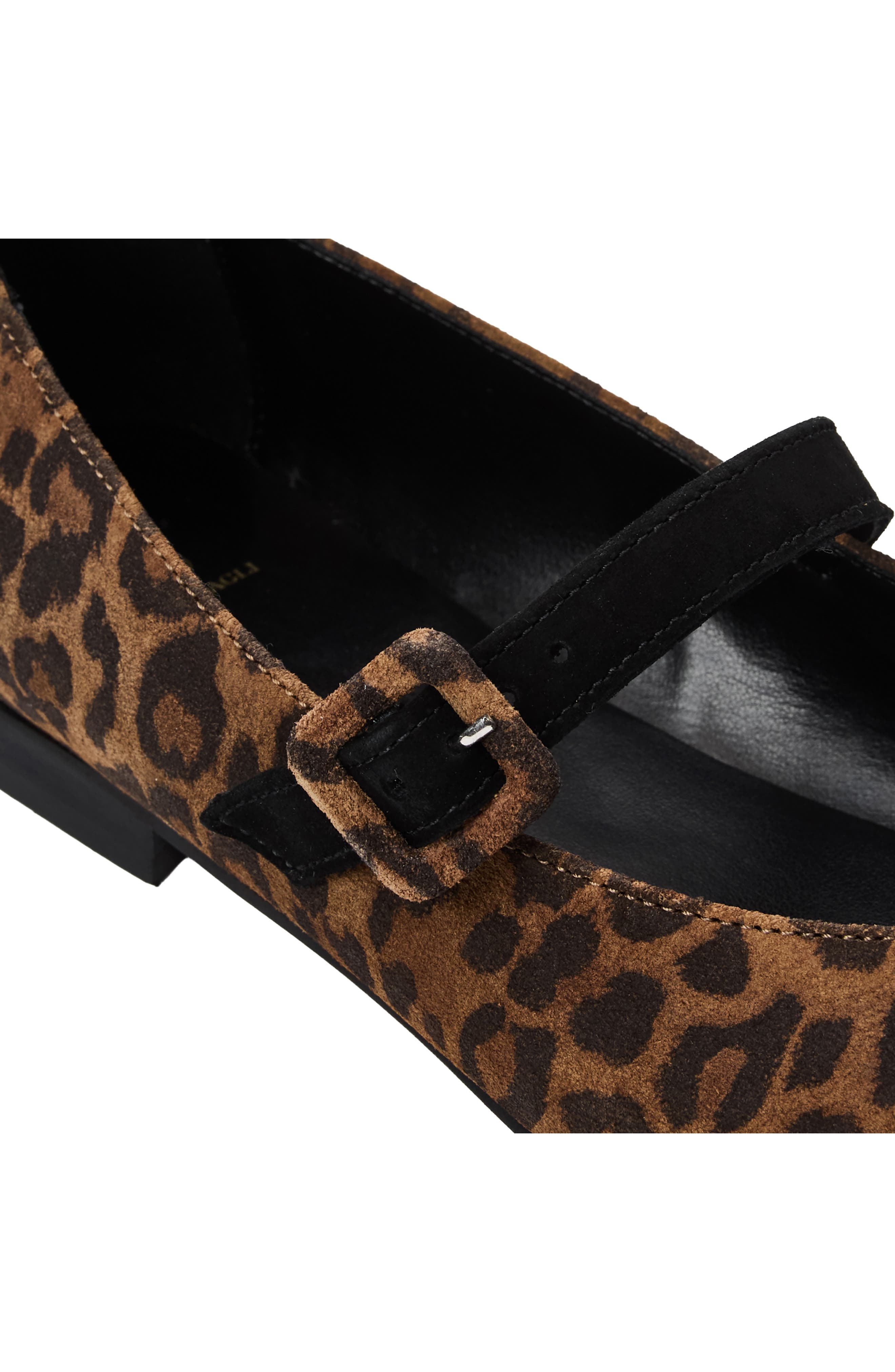 Bruno Magli Elissa Mary Jane Flat, Alternate, color, Leopard Suede