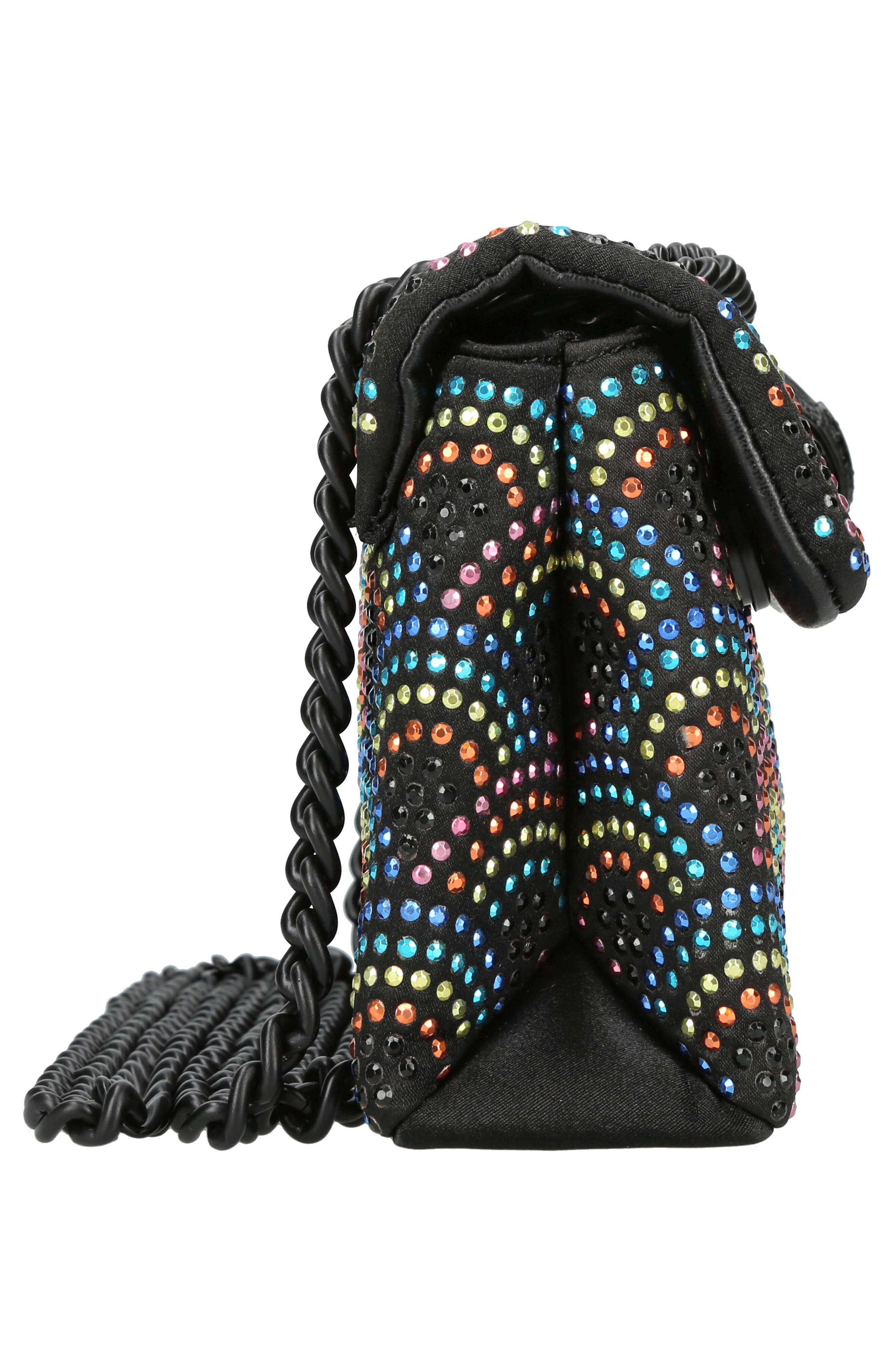 Kurt Geiger London Mini Kensington Embellished Fabric Convertible Crossbody Bag, Alternate, color, 